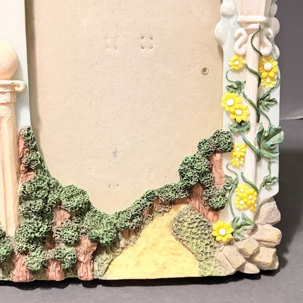 Vintage Wal-Mart Garden Path 3D Resin Picture Frames Set of 2 Cottagecore 5x7
